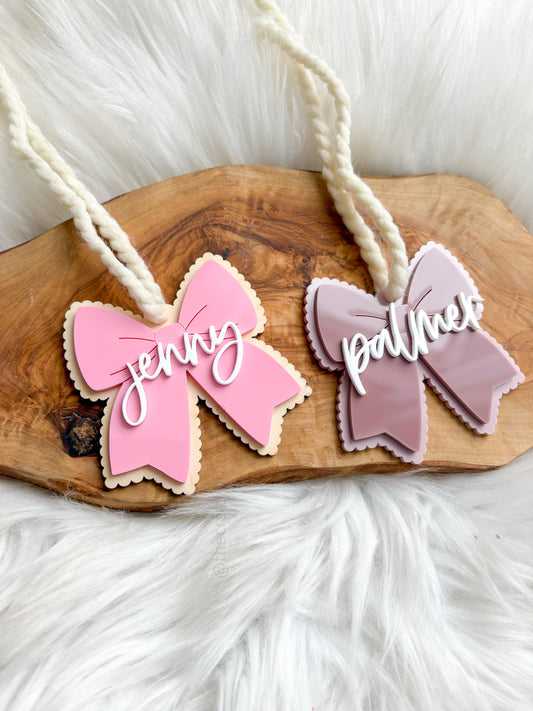 Bow Valentine's Name Tag