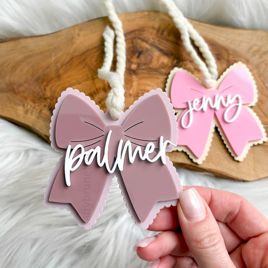 Bow Valentine's Name Tag
