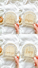 Load image into Gallery viewer, Rattan Baby Birth Announcement