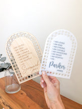 Load image into Gallery viewer, Rattan Affirmation Sign, Wood