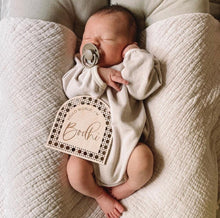 Load image into Gallery viewer, Rattan Baby Birth Announcement