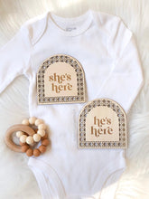 Load image into Gallery viewer, Rattan Double Sided Gender Reveal