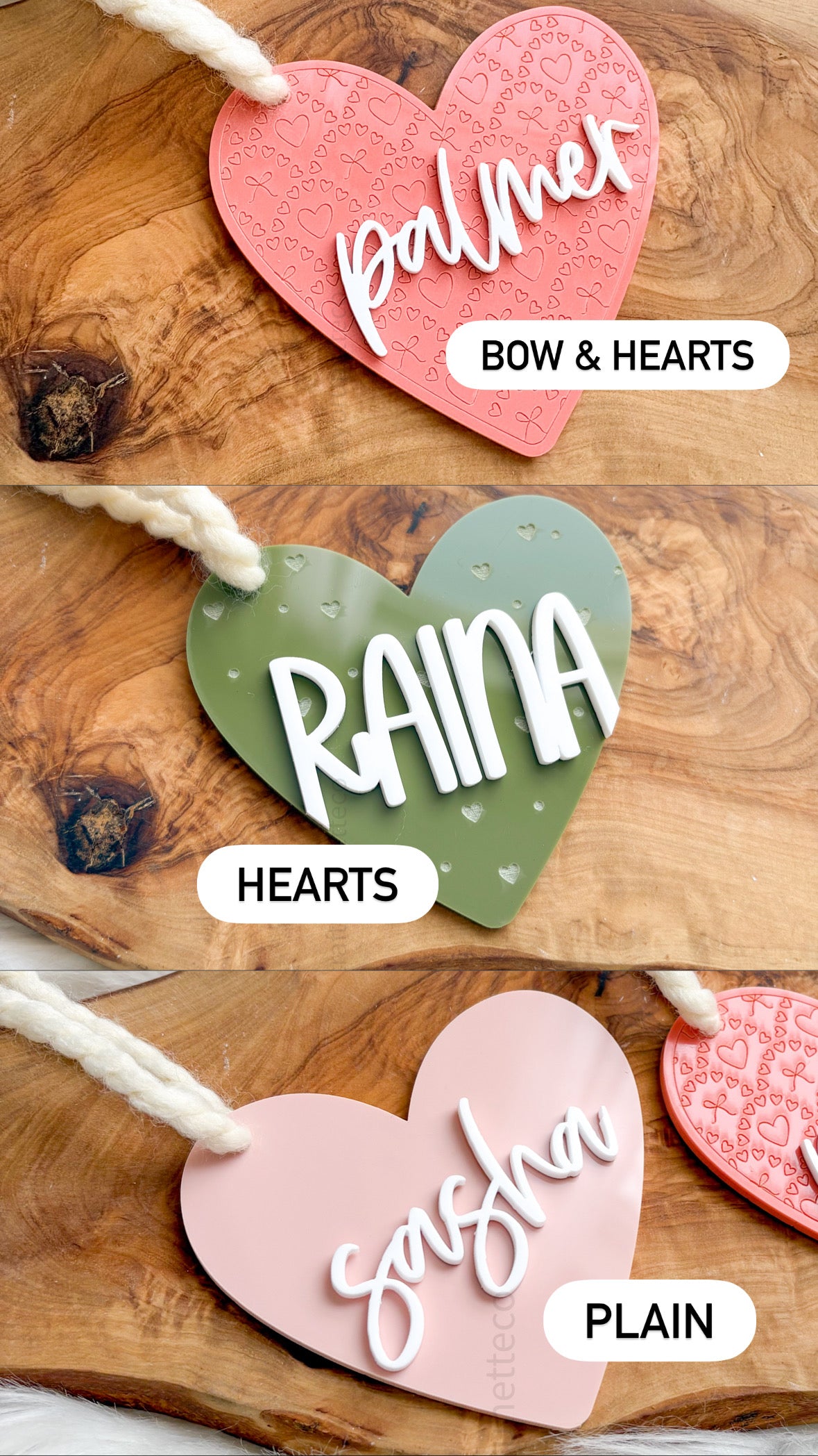 Heart Valentine's Name Tag