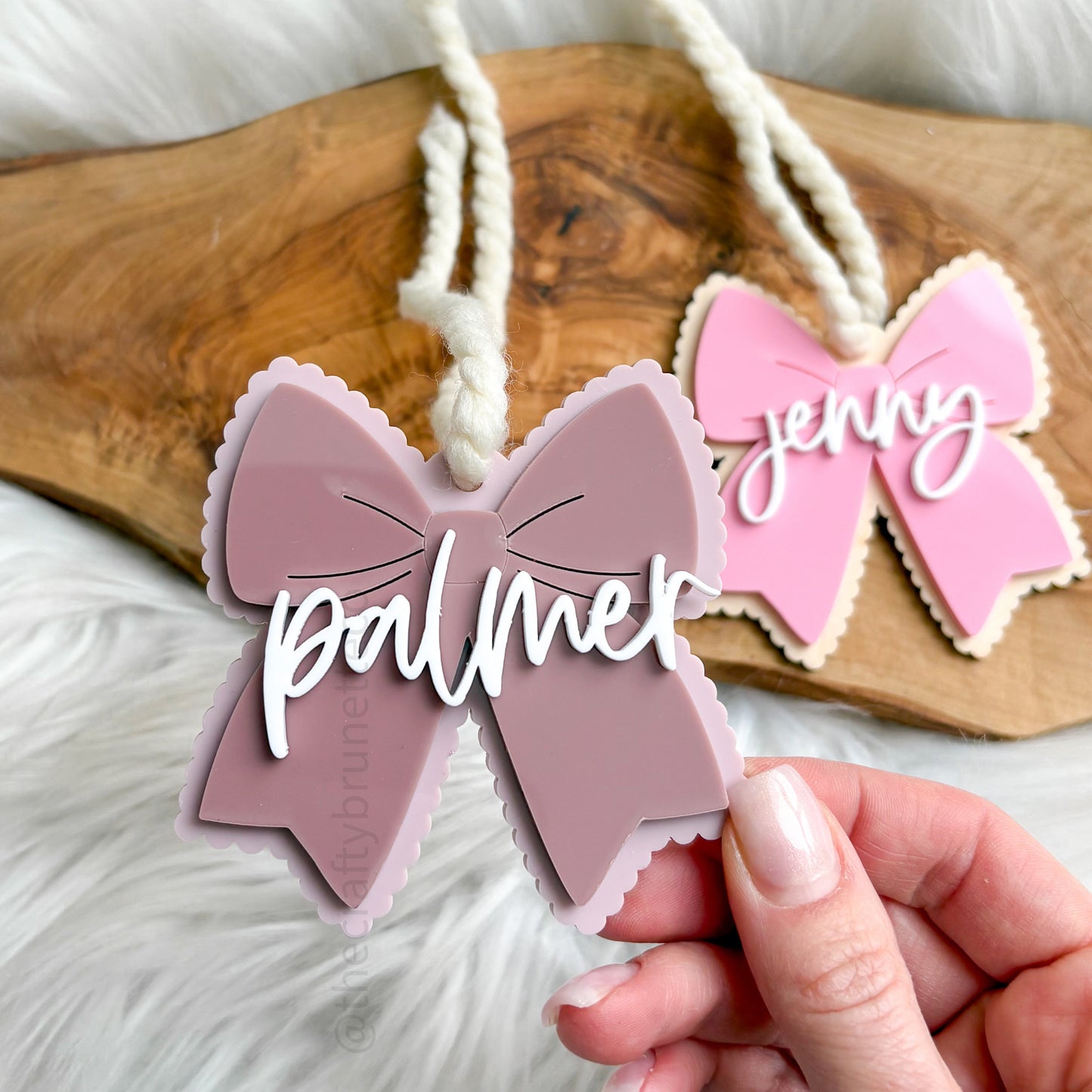 Bow Valentine's Name Tag