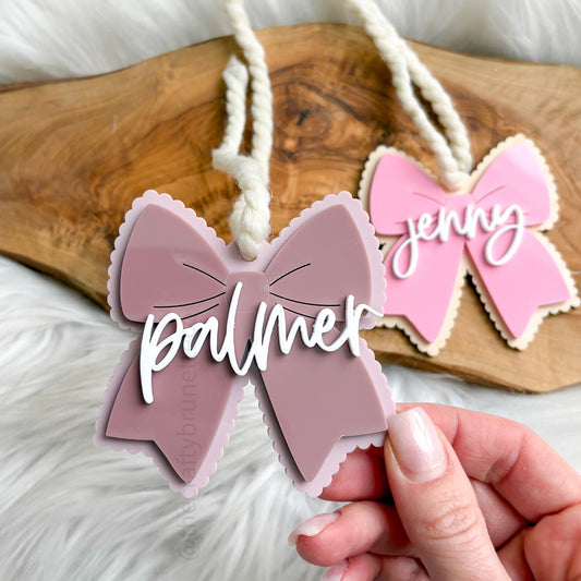 Bow Valentine's Name Tag