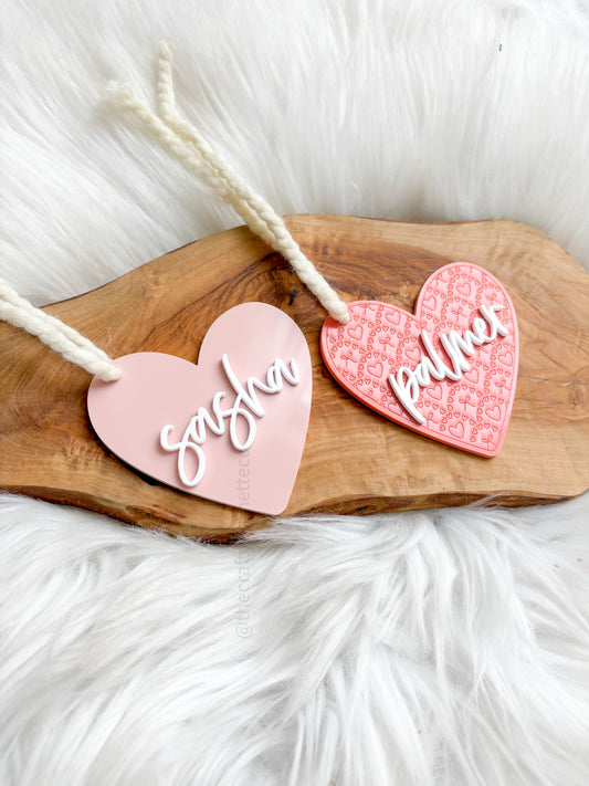 Heart Valentine's Name Tag