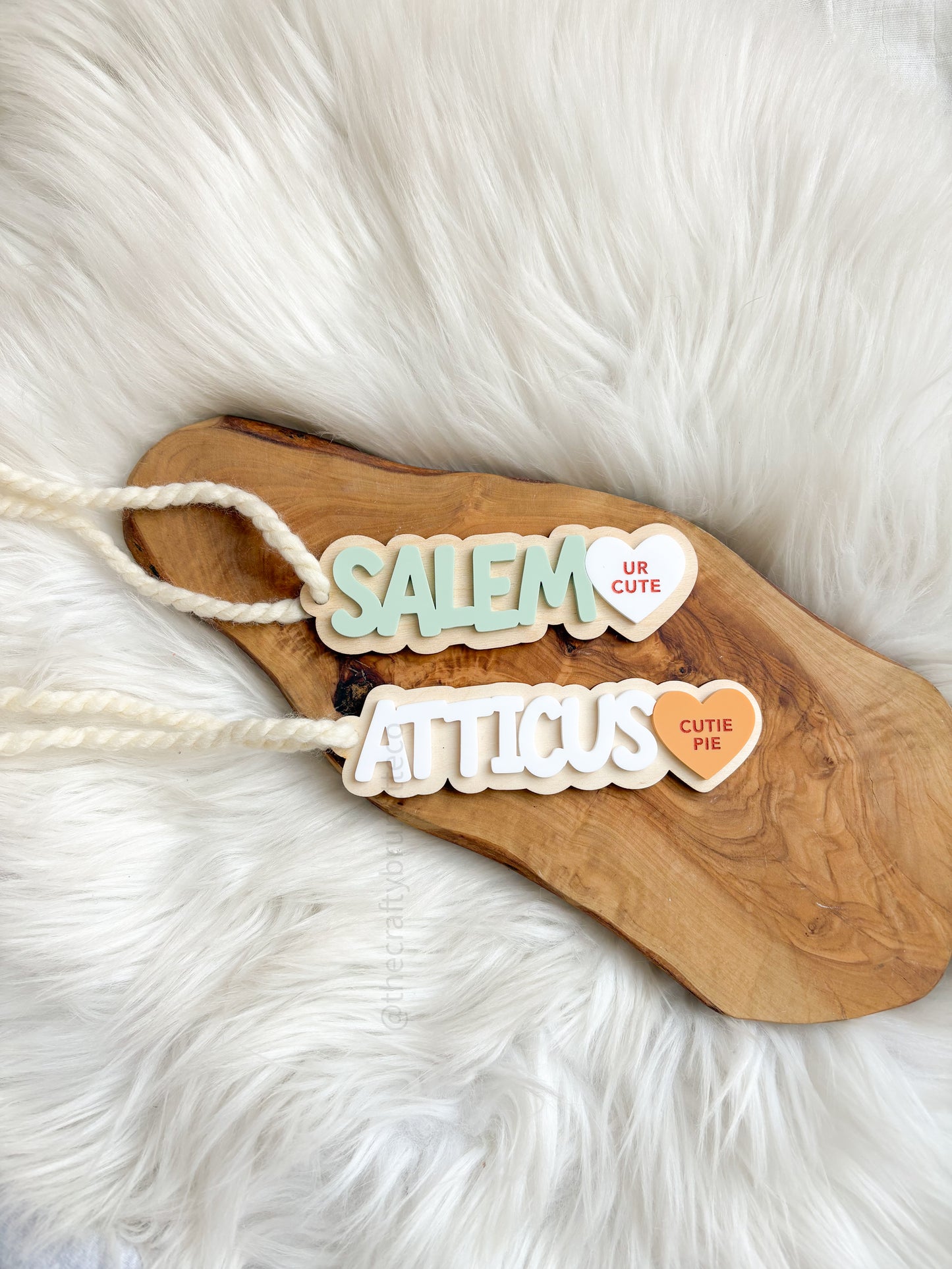 Candy Heart Valentine's Name Tag