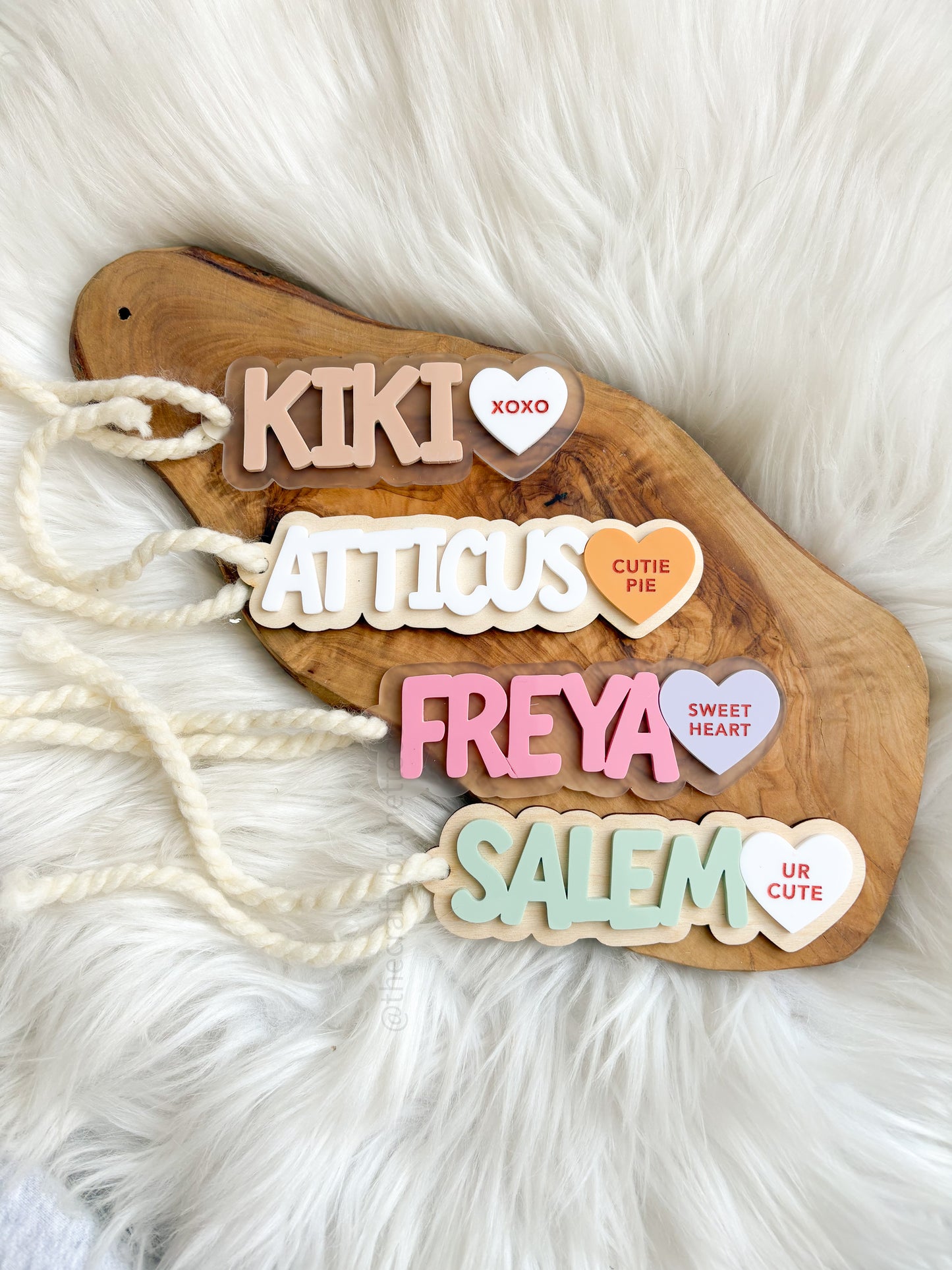 Candy Heart Valentine's Name Tag