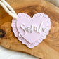 Ruffle Heart Valentine's Name Tag