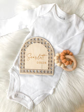 Load image into Gallery viewer, Rattan Baby Birth Announcement
