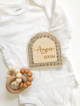Load image into Gallery viewer, Rattan Baby Birth Announcement
