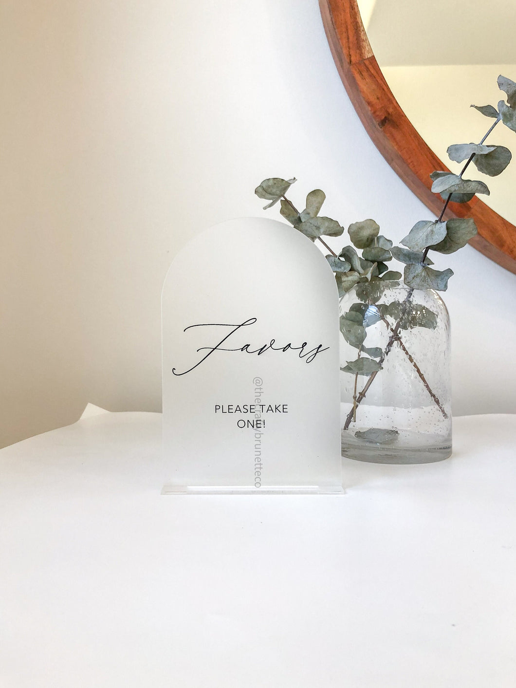 Frosted Acrylic Favour Sign, Wedding Favor Sign, Frosted Acrylic Sign with Stand, Please take a Favor, Wedding Guest Favors, Wedding Signage